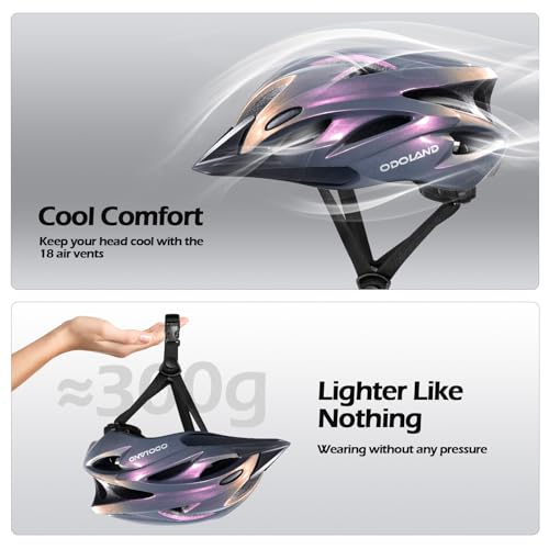 Adult Bike Helmet with UV Protection Sunglasses Set - A1-Lilac