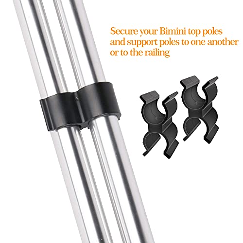 Bimini Top Pole Clips - Anti-Rattle Security Boat Accessories