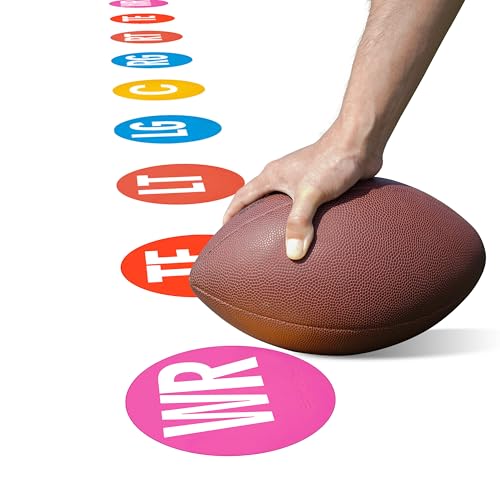 Football Position Training Spot Markers - 6 Inch White Text
