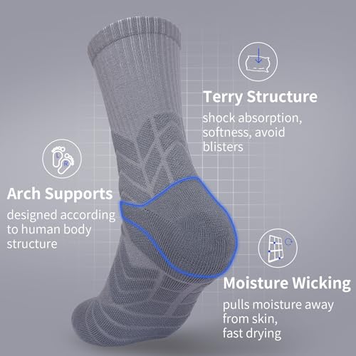 Men's Performance Cushioned Basketball Socks - Large Multi-colored