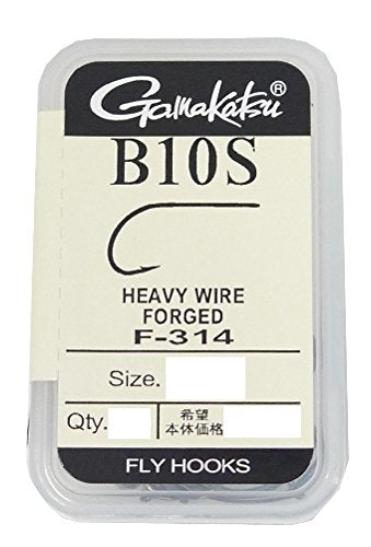 Fly Hook No. 14 - Gamakatsu F314 12882 B10S NS Black, Pack of 20