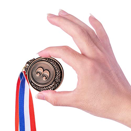 48-Piece Gold Silver Bronze Winner Medals Set for Competitions