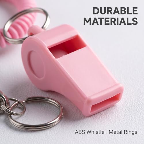 Sports Whistle with Adjustable Wrist Strap - High-Frequency Pink
