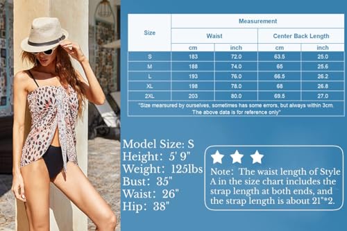 Women's Chiffon Beach Sarong Short Bikini Wrap Cover Up - Navy Blue XXL