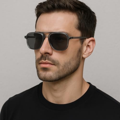 Chakralux Magnetic 5Pcs Clip-On Sunglasses Set for Men and Women – Polarized UV Protection Eyewear & Magnetic Eyeglasses Frames for Night Driving & Everyday Comfort