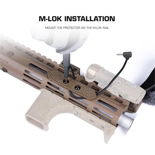 Brown Short Rail Covers with Cable Management for Mlok Systems