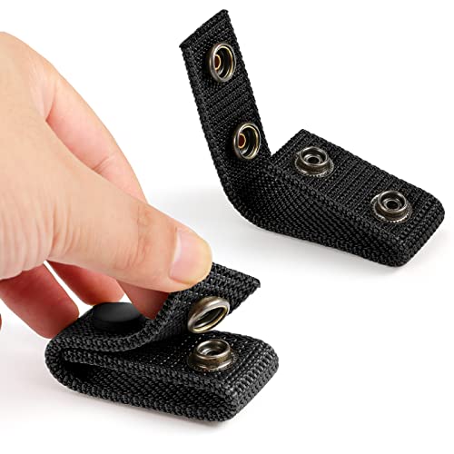 Duty Belt Keeper with Double Snaps - Black, 2 Pack