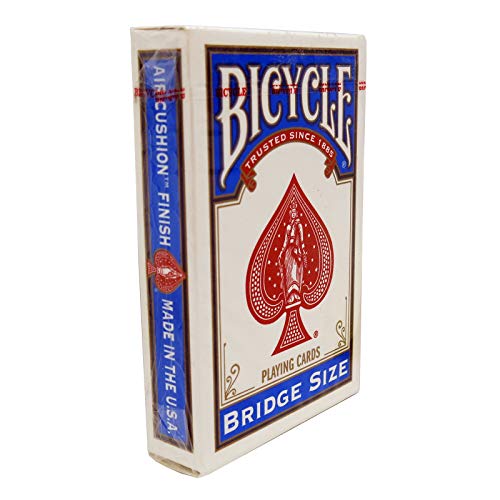Bridge Size Playing Cards - Plastic Coated, Red & Blue