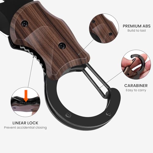 Small Pocket Knife - Wood Grain, Lightweight & Durable