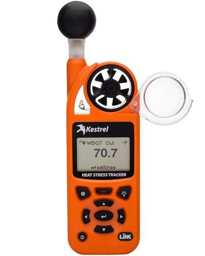 WBGT Heat Stress Tracker Pro - Bluetooth Weather Meter with Compass, Orange