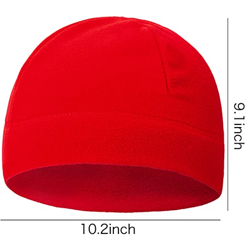 Tactical Polartec Fleece Beanie Hat - One Size / Red