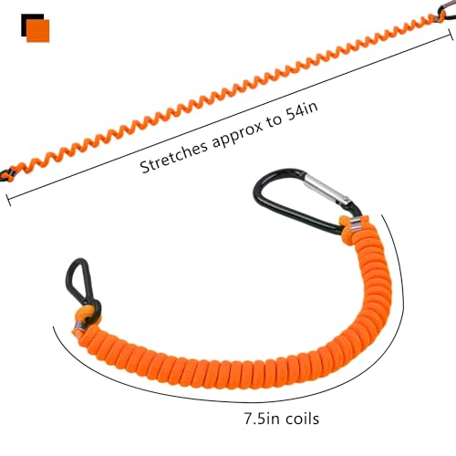 Boat Key Lanyard for Outboard Engines - Orange Safety Strap