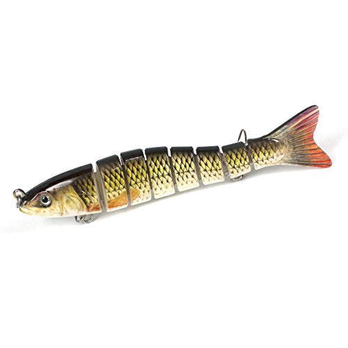 8-Segment Swimbait Lure with 3D Eyes - Life-Like Fishing Bait