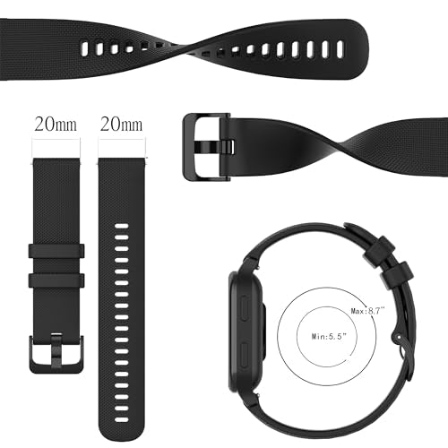Soft Silicone Quick Release Watch Band for Garmin - Black