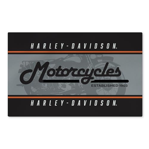 Harley-Davidson Vintage Stripes Washable Area Rug - 20 x 32 in