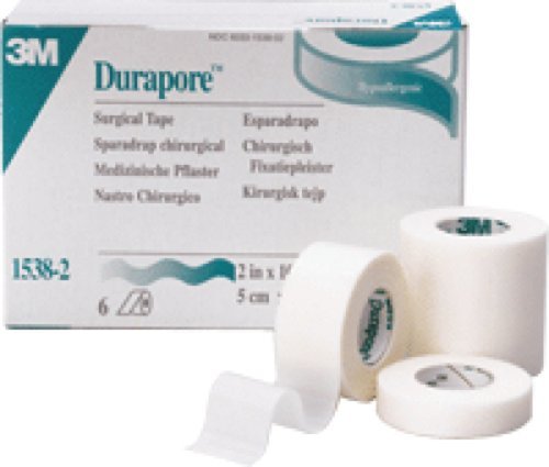 Medical Tape - 1/2 Inch x 10 Yard Silk-Like Cloth, Pack of 12 Rolls