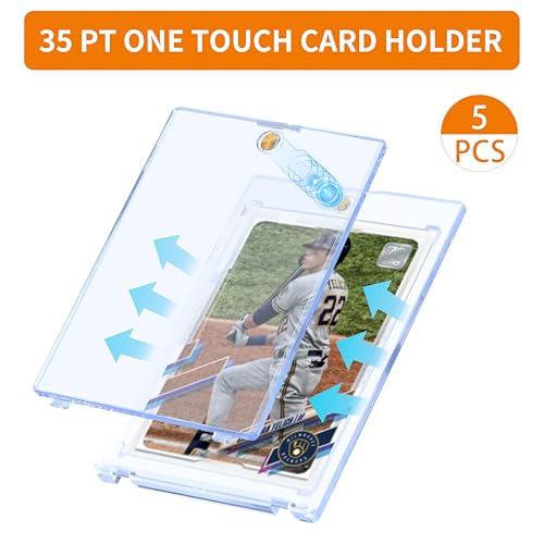 Magnetic Card Holder - 5 Pack 35PT One-Touch Case for Trading Cards