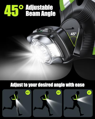 Dawinga 500LM Front & Rear Light Running Vest with 360° Reflective Strips (Rear Board + Front Light) - High-Vis Safety Vest for Runners
