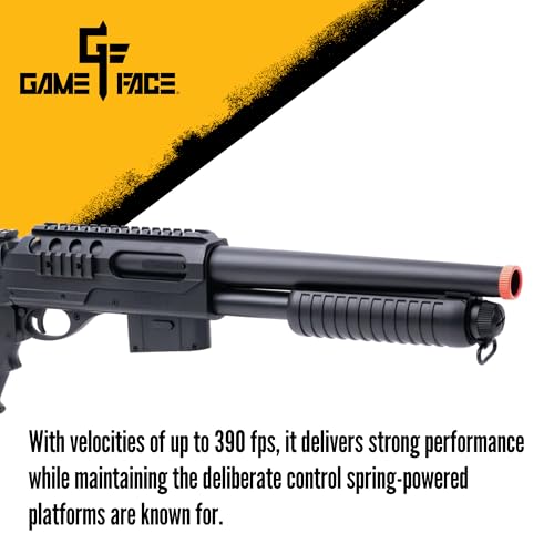 Game Face VooDoo Spring-Powered Airsoft Shotgun, 6mm, 390 FPS