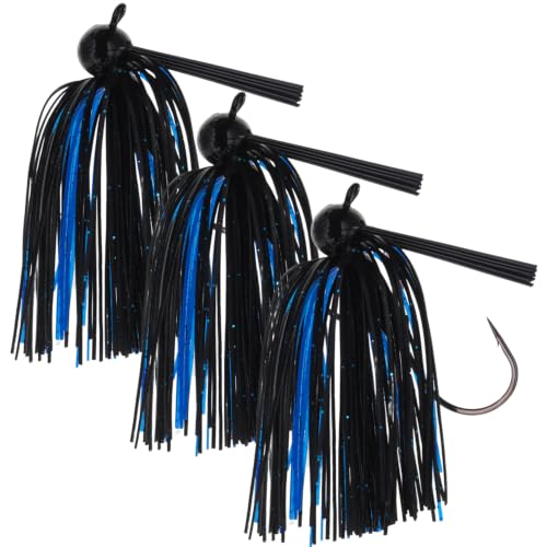 Reaction Tackle Football Head Jigs for Bass & Walleye Fishing 3-Pack