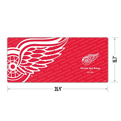 NHL Desk Pad - Water-Resistant with Non-Slip Rubber Backing - Detroit Red Wings