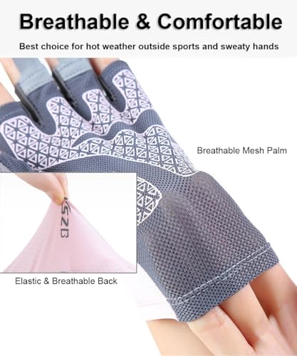 Fingerless UV Protection Gloves - X-Large Grey for Fishing & Outdoor Activities