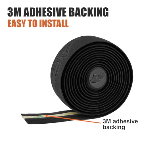 EVA Road Bike Handlebar Tape - Black, Anti-Slip, 2 Rolls