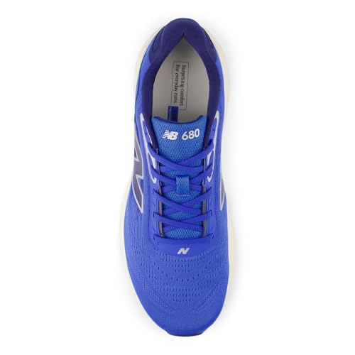 Men's Waterproof Running Shoes - New Balance Fresh Foam 680 V8 - Blue Bird/Faded Black