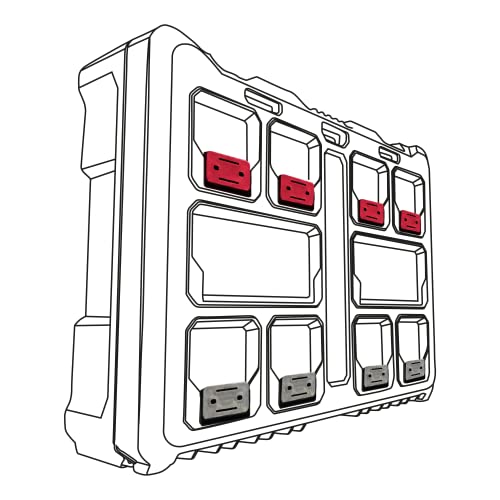 StealthMounts Packout Feet - 8 Pack Mounting Feet for Milwaukee Packout System | Milwaukee Packout Mounting Feet | Milwaukee Packout Mounts | Packout Adapter | Milwaukee Packout Feet | Made in UK