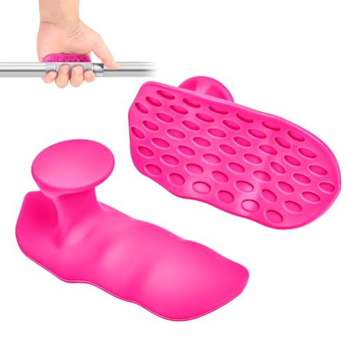 Anti-Slip Workout Grips - Thickened Rubber Hand Protectors - Pink
