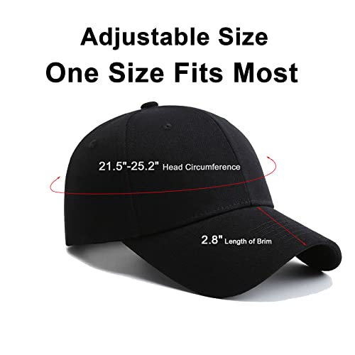 Baseball Cap with Structured Front Panels - Black