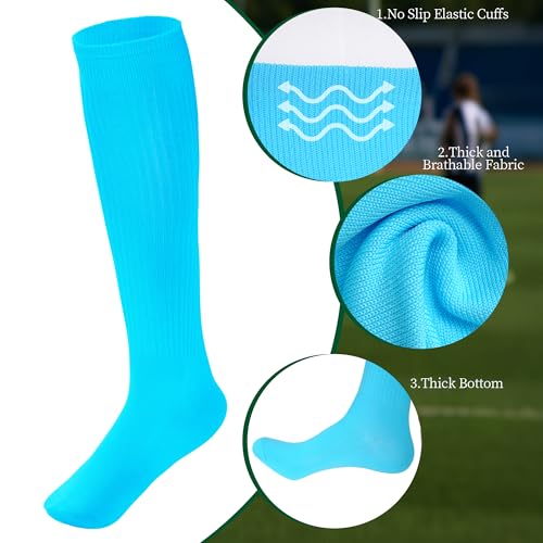 Baseball Socks and Belt Combo Set - Sky Blue, Large