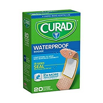 Waterproof Adhesive Bandages - 1 x 3.25 Inches, 20 Count