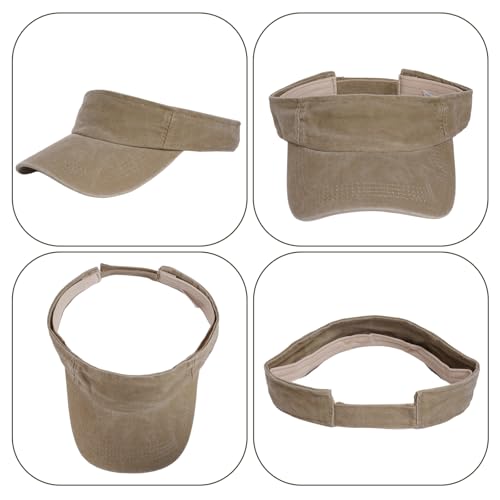 Adjustable Sun Visor Cap for Sports - Light Yellow