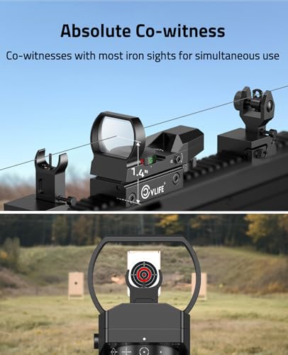 Red Green Dot Reflex Sight with 20mm Rail for Shooting