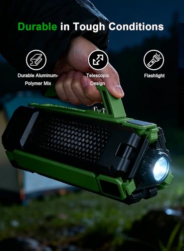 CuLiDing Green Telescopic Camping Light 2500 Lumens Rechargeable 15000mAh