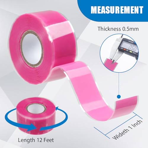 Self-Fusing Silicone Grip Tape - 1in x 12ft - Pink