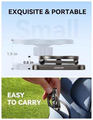 Magnetic Golf Cart Phone Holder - Bare Titanium, 360° Rotation