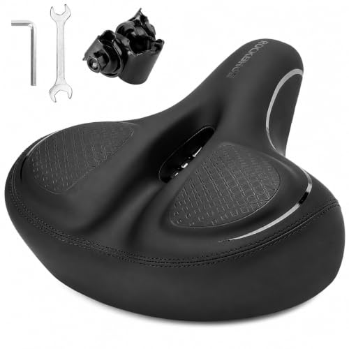 ROCKBROS Oversized Memory Foam Bike Seat Cushion for Peloton & Exercise Bikes