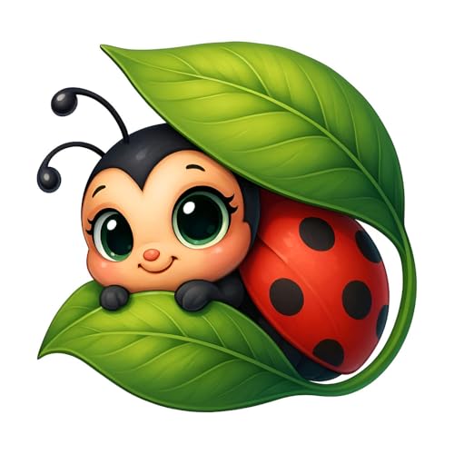 Cute Ladybug Car Decals - Waterproof Vinyl Stickers, 4 in, Dual Pack