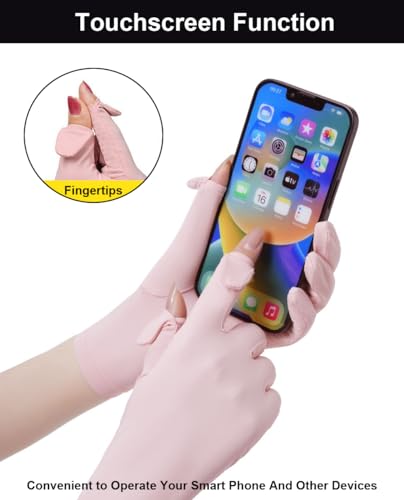 UV Protection Full Finger Gloves for Women - Black Ice Silk Summer Driving Gloves