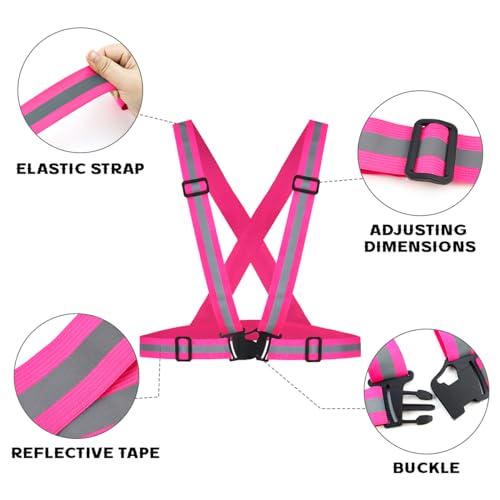 High Visibility Reflective Safety Vest - 2 Pack Adjustable Gear for Running, Cycling, Hiking