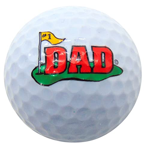 #1 Dad Golf Ball - Unique Gift for Father's Day or Birthday