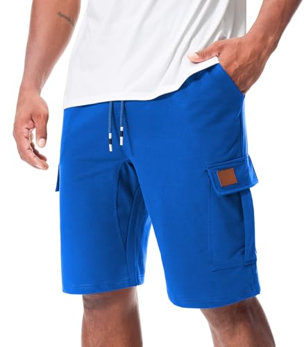 Men's Casual Cargo Shorts with Drawstring and Pockets