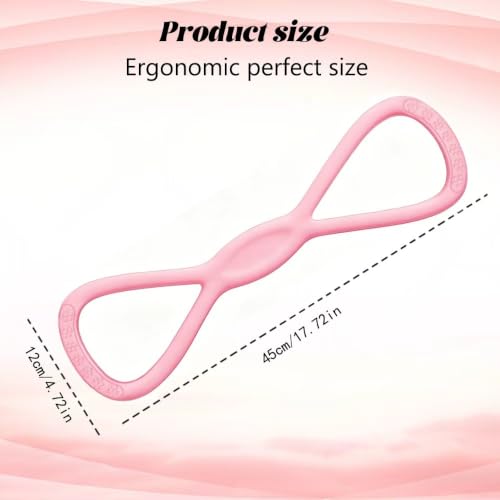 Silicone Figure 8 Resistance Band for Shoulder Back Stretching & Yoga