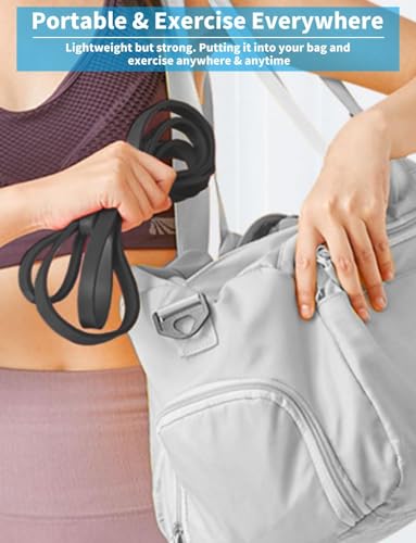WSAKOUE Resistance Bands Set Blue & Green - Pull Up & Workout Exercise Bands for Men & Women