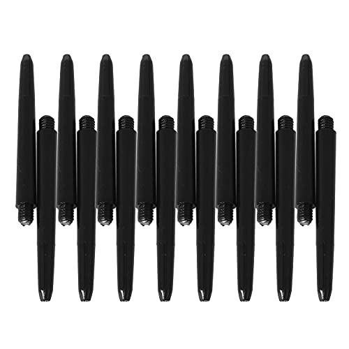 50 Pack Plastic Dart Shafts with Standard 2BA Thread - Black
