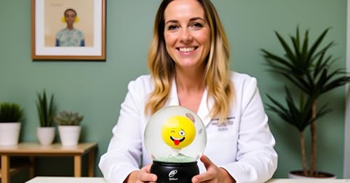 Emoticon Golf Water Globe Puzzle – Fun Desk Challenge & Brain Teaser