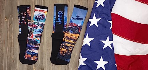 Women's Vintage Ads Crew Socks - Black