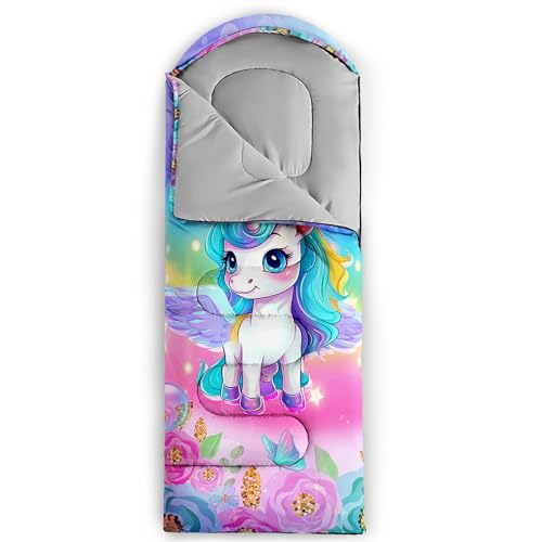 XYNHML All Seasons Waterproof Camping Sleeping Bag for Adults & Kids - Unicorn1 Variation